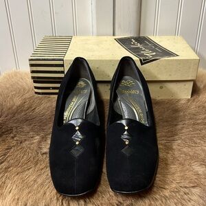 50s Florsheim Suede Loafers Shoes 7 Vintage